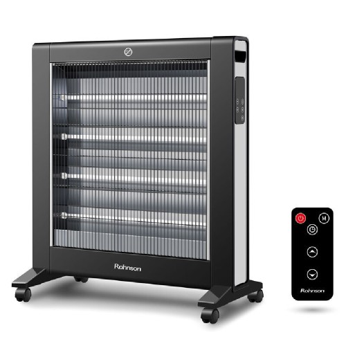 ELECTRIC HEATER  R-8022 QUARTZ 2400W BLACK ΧΑΛΑΖΙΑ ΜΕ R/C